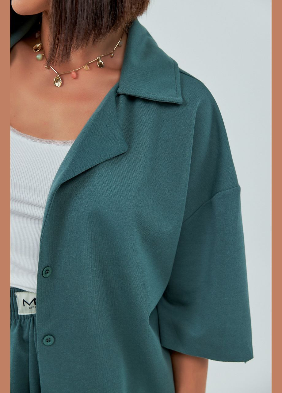 Трикотажний костюм з шортами та сорочкою Lurex (339433449)