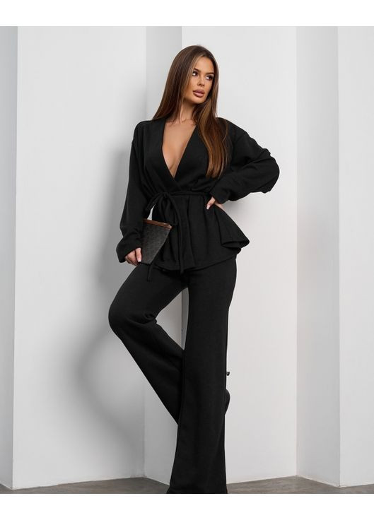 Ангоровый костюм кимоно с брюками клеш ISSA PLUS (366031857)