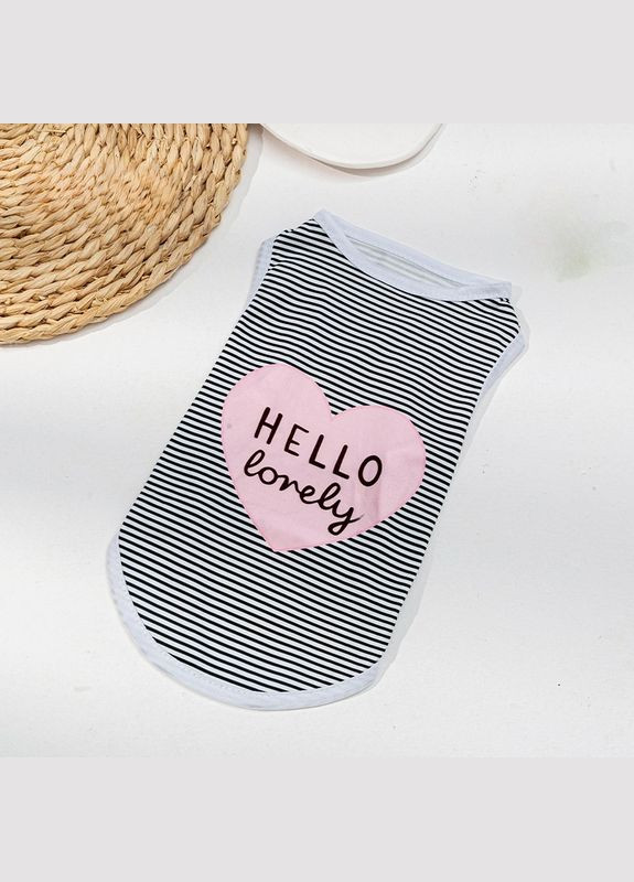 Майка для собак белая в черную полоску XL No Brand (299840211)