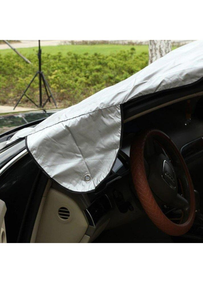 Автомобильная защитная накидка на лобовое стекло двухсторонняя 150 х 70 см, накидка от солнца на стекло универсальная No Brand (361669576)
