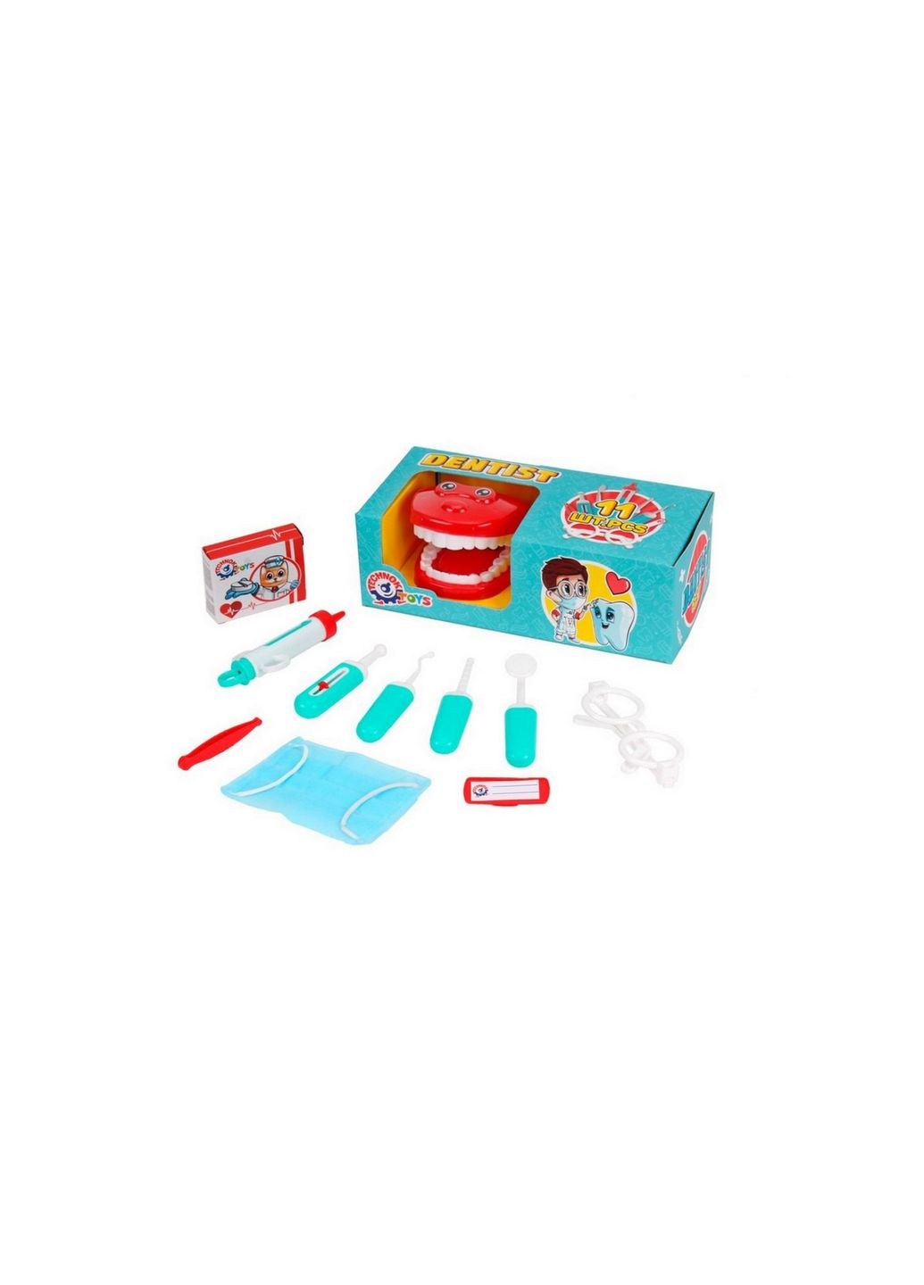 Детская игрушка "Набор стоматолога" 7341TXK, 11 предметов ТехноК (283324843)