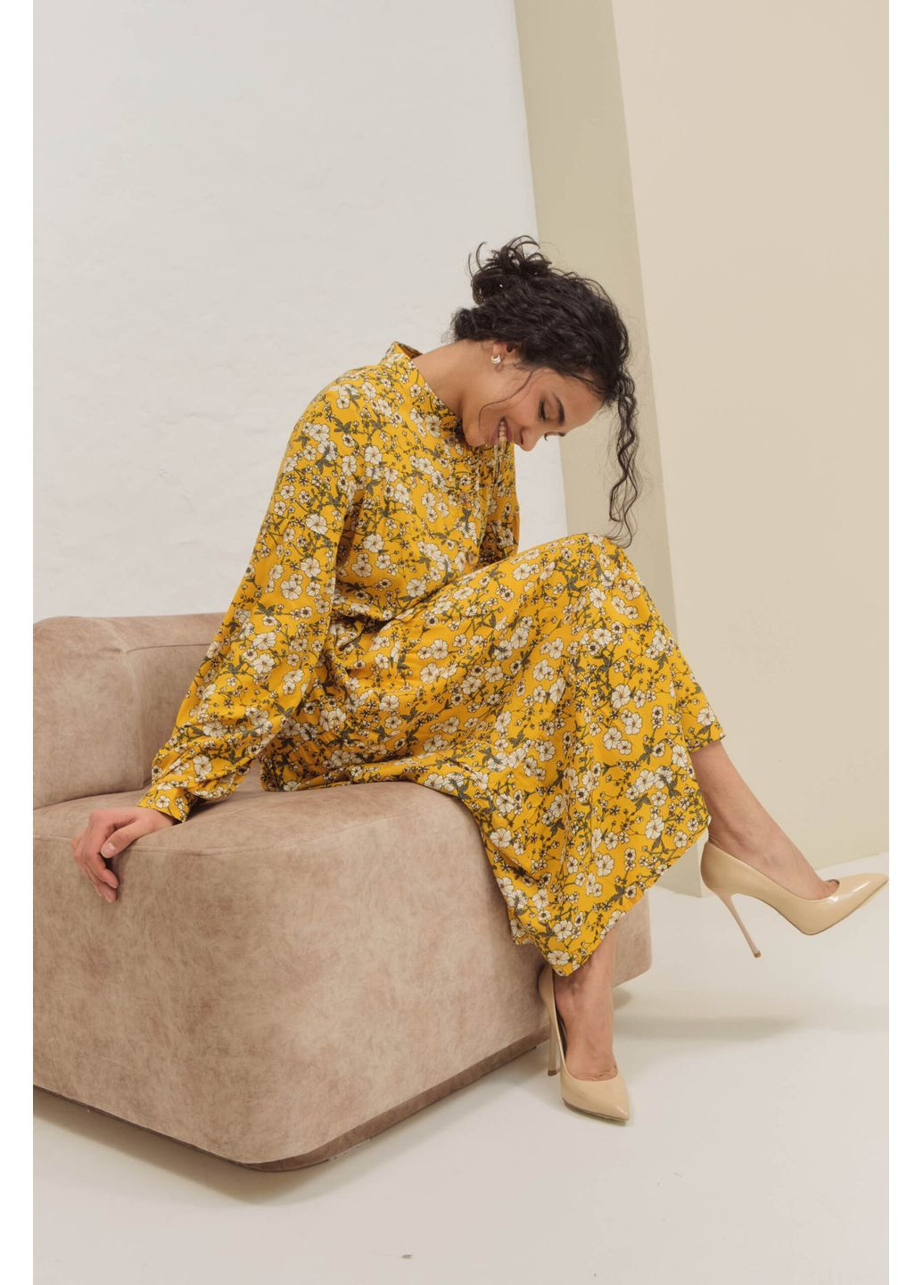 Желтое платье 2048-1.5818 Seventeen