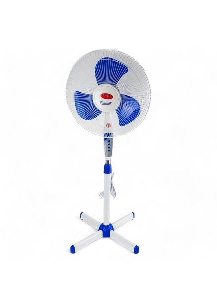 Напольный вентилятор WX-1603R с пультом 100Вт 40см с регулировкой высоты Белый/Синий Wimpex (338834148)