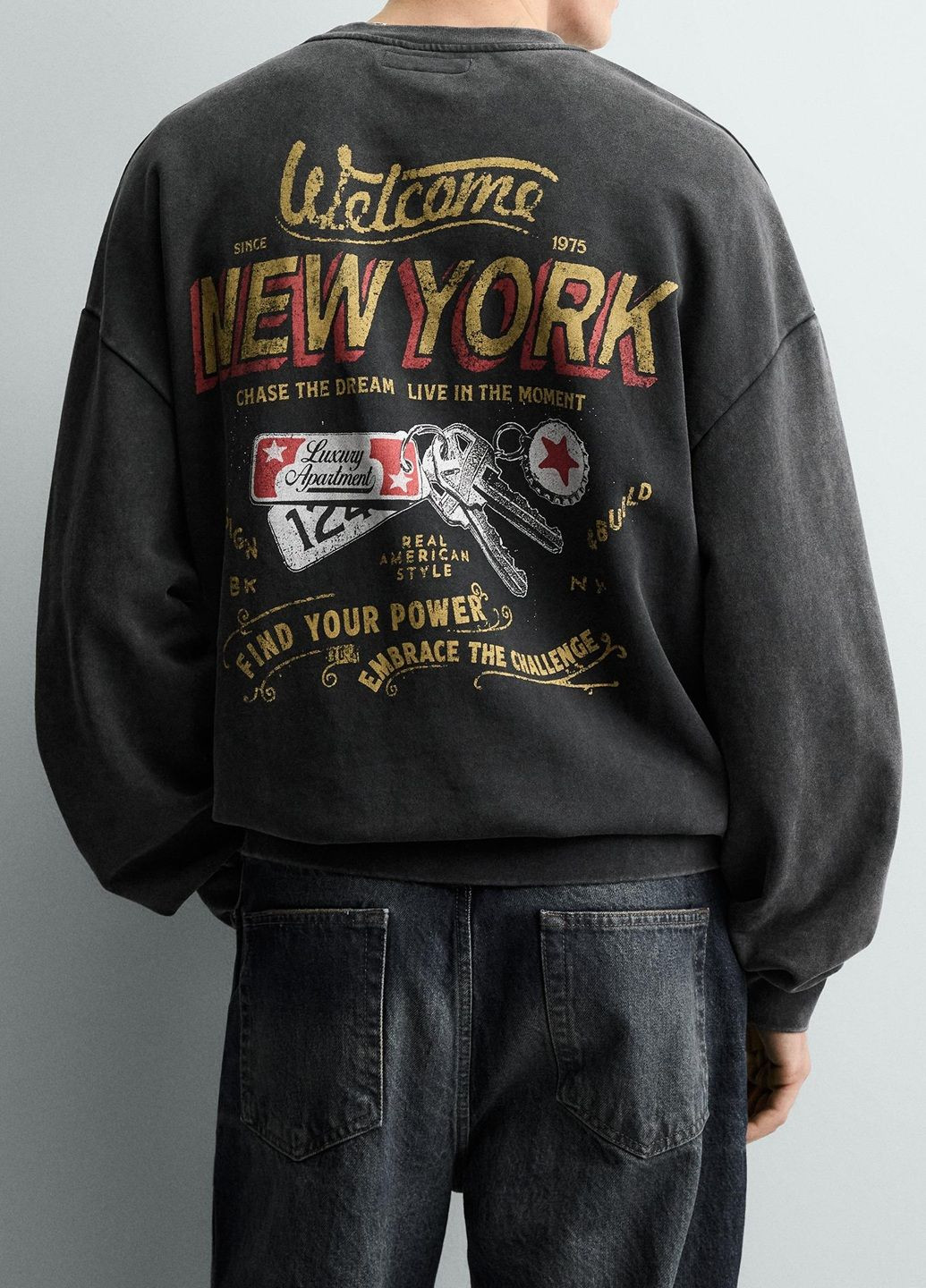 Комбінований світшот Zara напис (373187322)