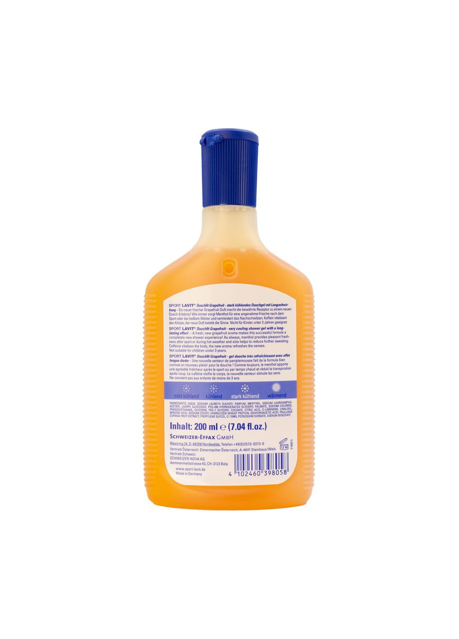 Гель для душу з охолоджуючим ефектом Sport Lavit Duschfit Grapefruit 200 ml (39805000) HEY-sport (370271408)