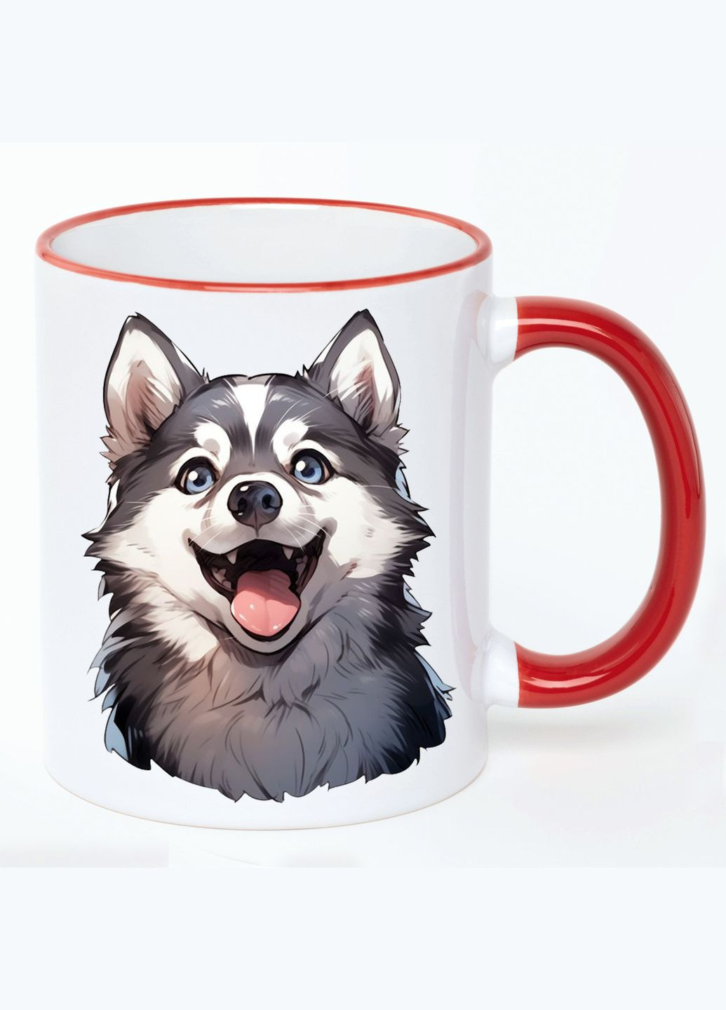 Чашка Dogs (кухоль, кухоль) #068 Біла з Червоною ручкою 330 мл No Brand (322713063)