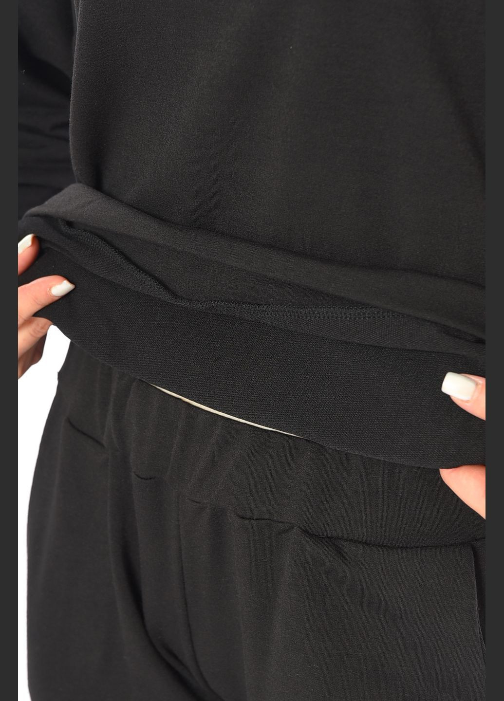 Спортивный костюм женский черного цвета Let's Shop (304971731)