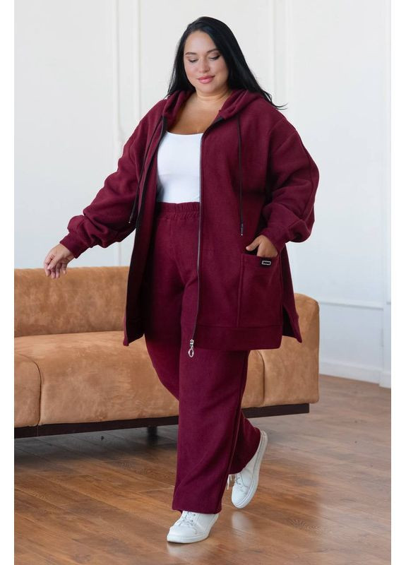 Костюм женский теплый флисовый батал, супер-батал. No Brand костюм (362438601)