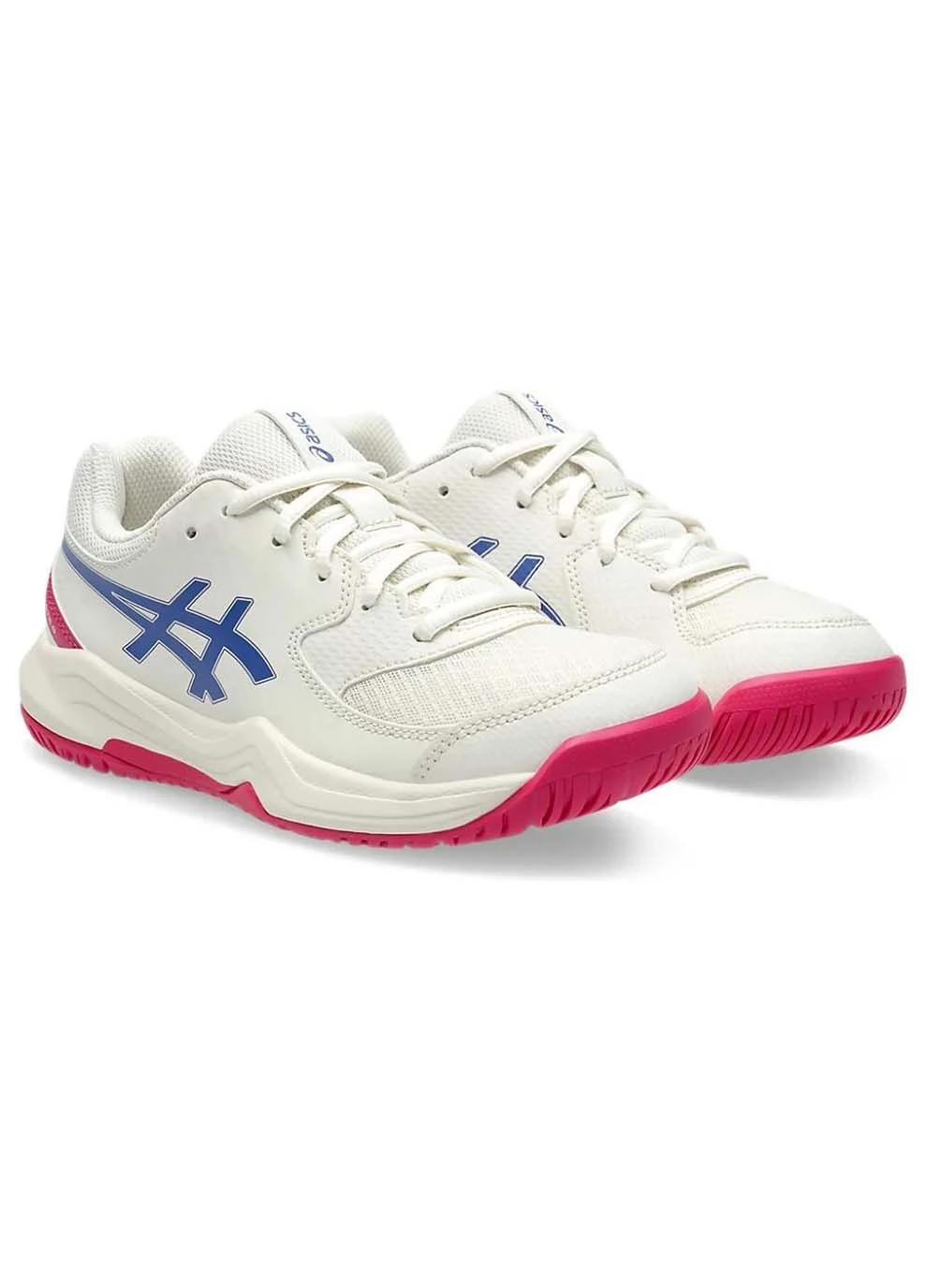 Цветные демисезонные кроссовки gel-dedicate 8 cream/dark cobalt Asics