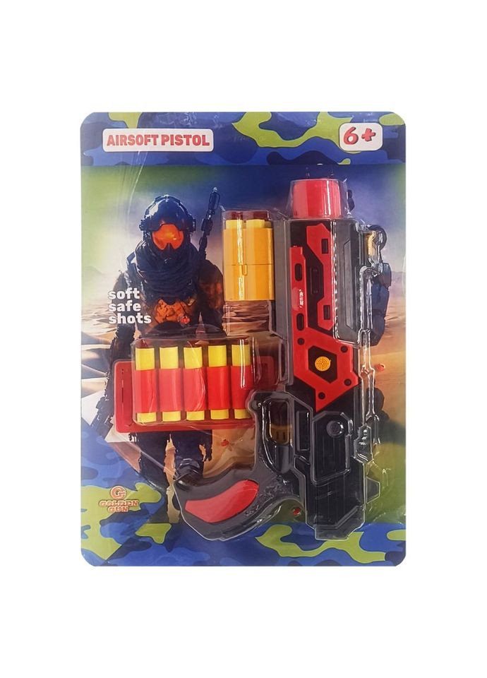 Детский игрушечный пистолет "М 65" 932GG(Red) стреляет в мягкие поролоновые шары. No Brand (330607415)