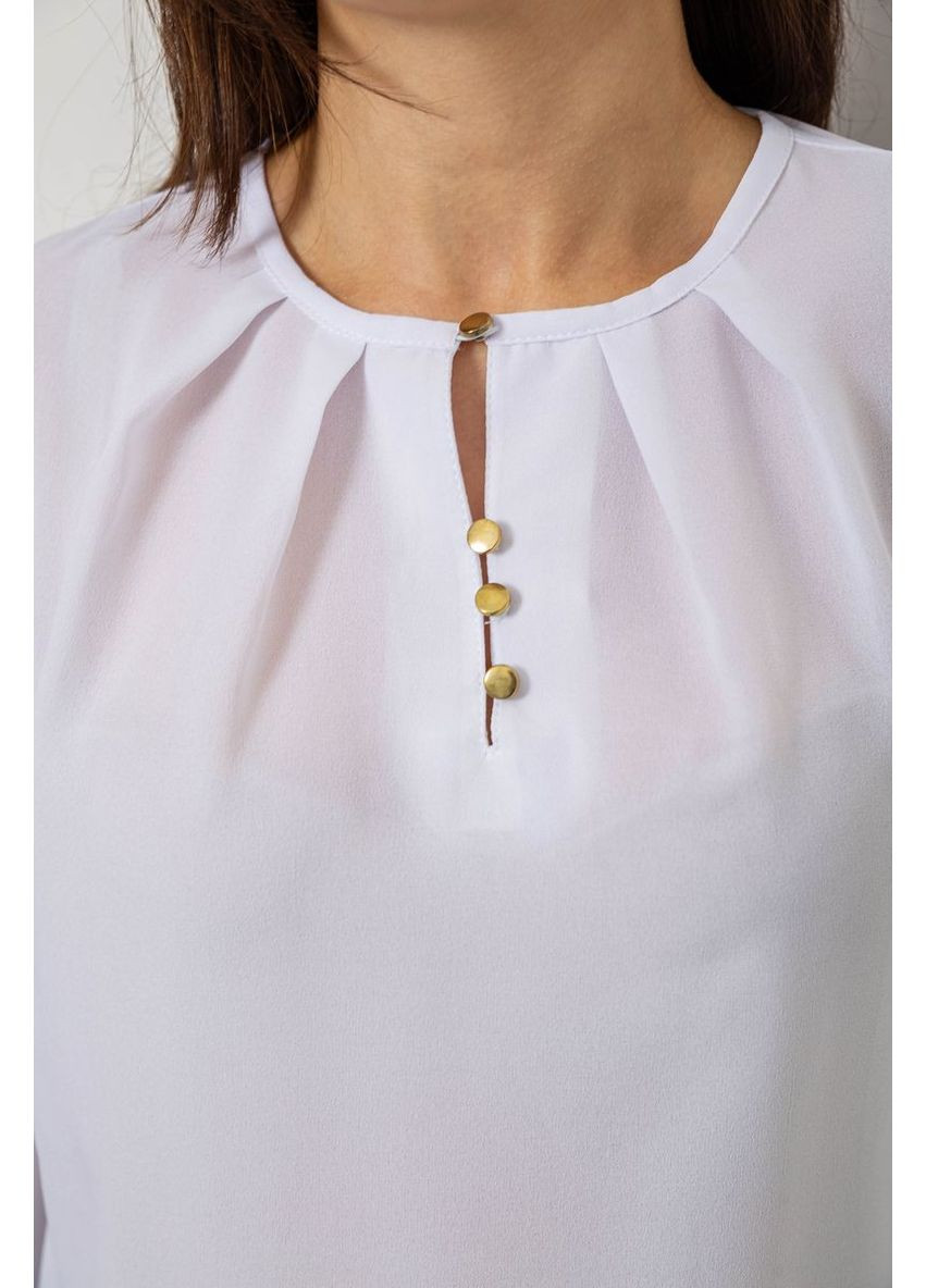 Белая блуза однотонная, 230r1121-8 Ager