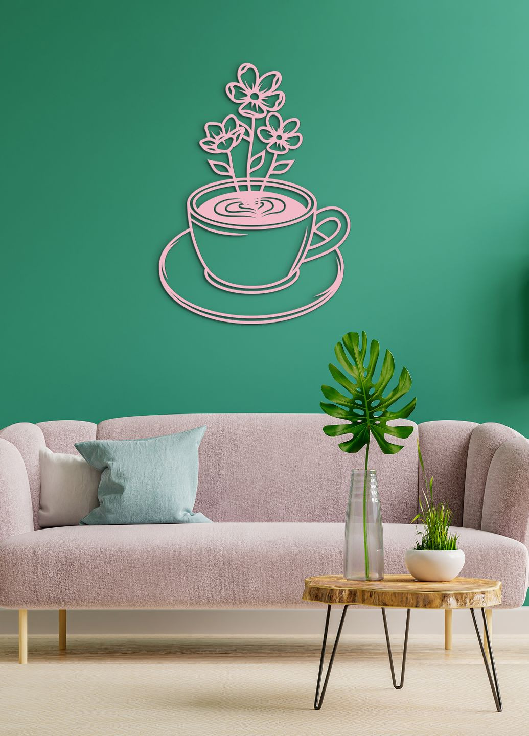 Современная картина на кухню, декор для комнаты "Ромашковый чай", декоративное панно 40х30 см Woodyard (292013559)