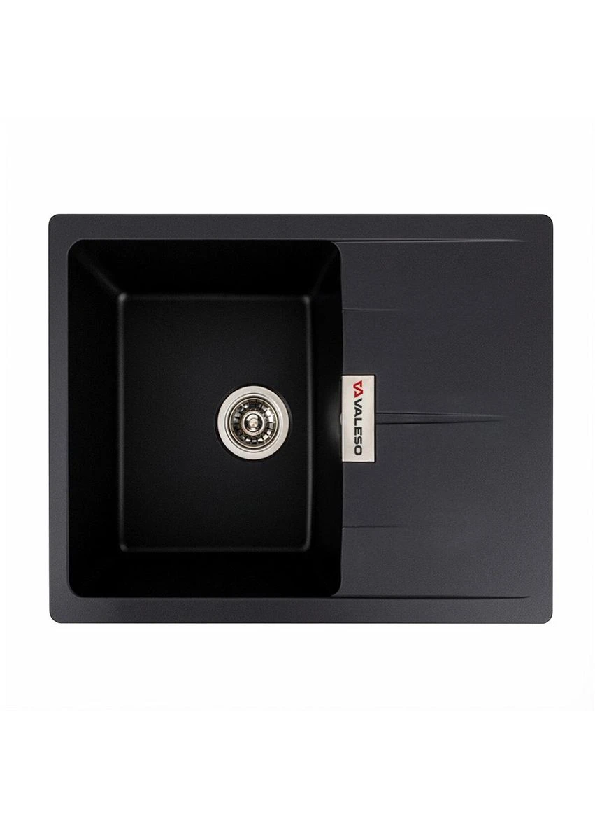 Гранитная мойка для кухни Platinum 6250 ZIRKONE матовая Черная Valeso (399204326)