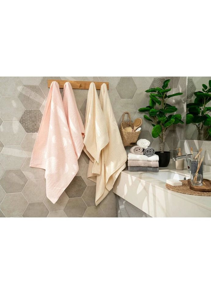 Набор полотенец махровых Lotus ART-2357-IV 2 шт айвори Ardesto комбинированный