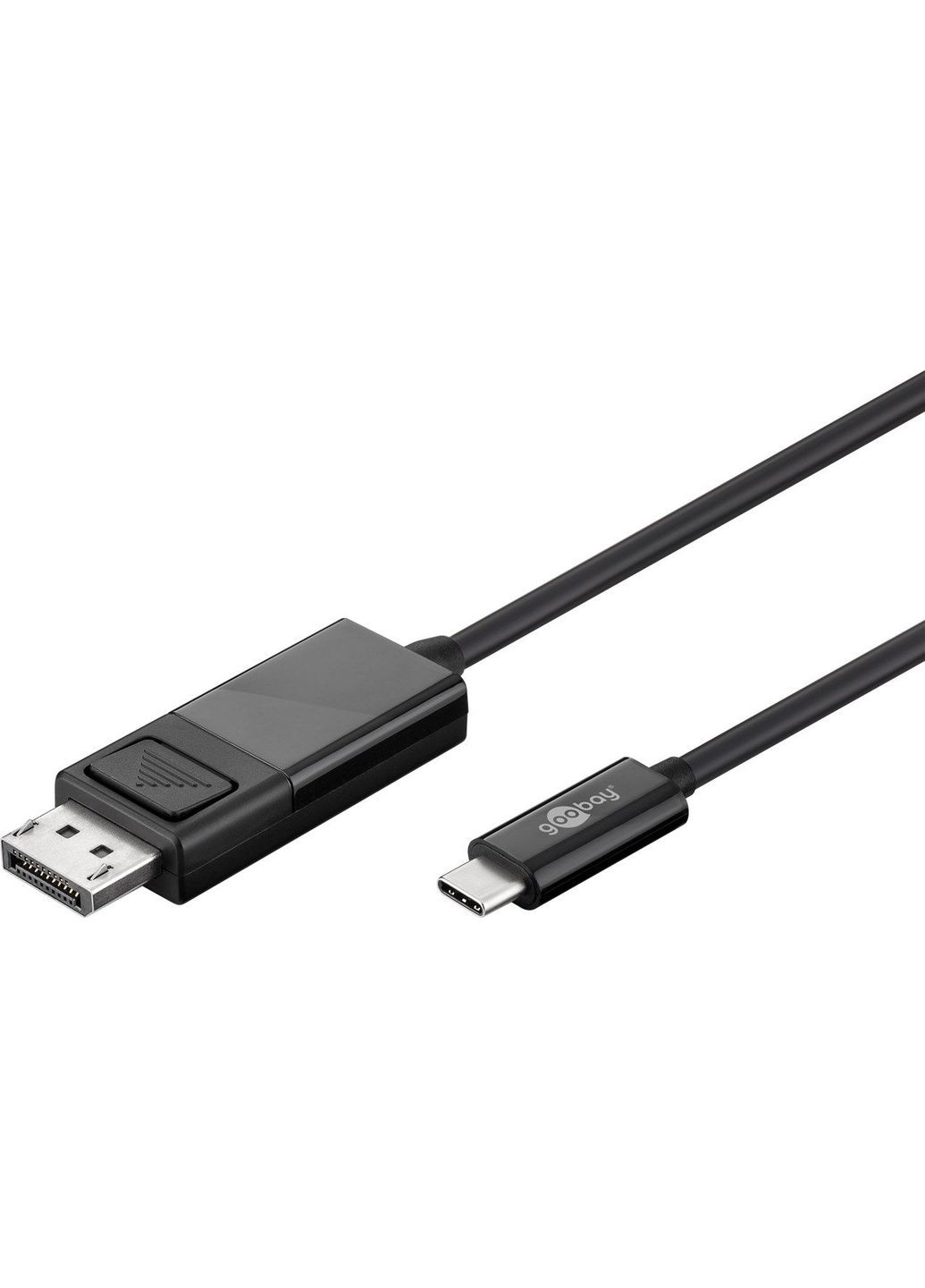 Кабель монітора сигнальний USB Type C to DisplayPort M/M (тато/тато) (DP екран) 1.2m (USB3.2 Gen2) v1.2 4K@60Hz Goobay (369646487)