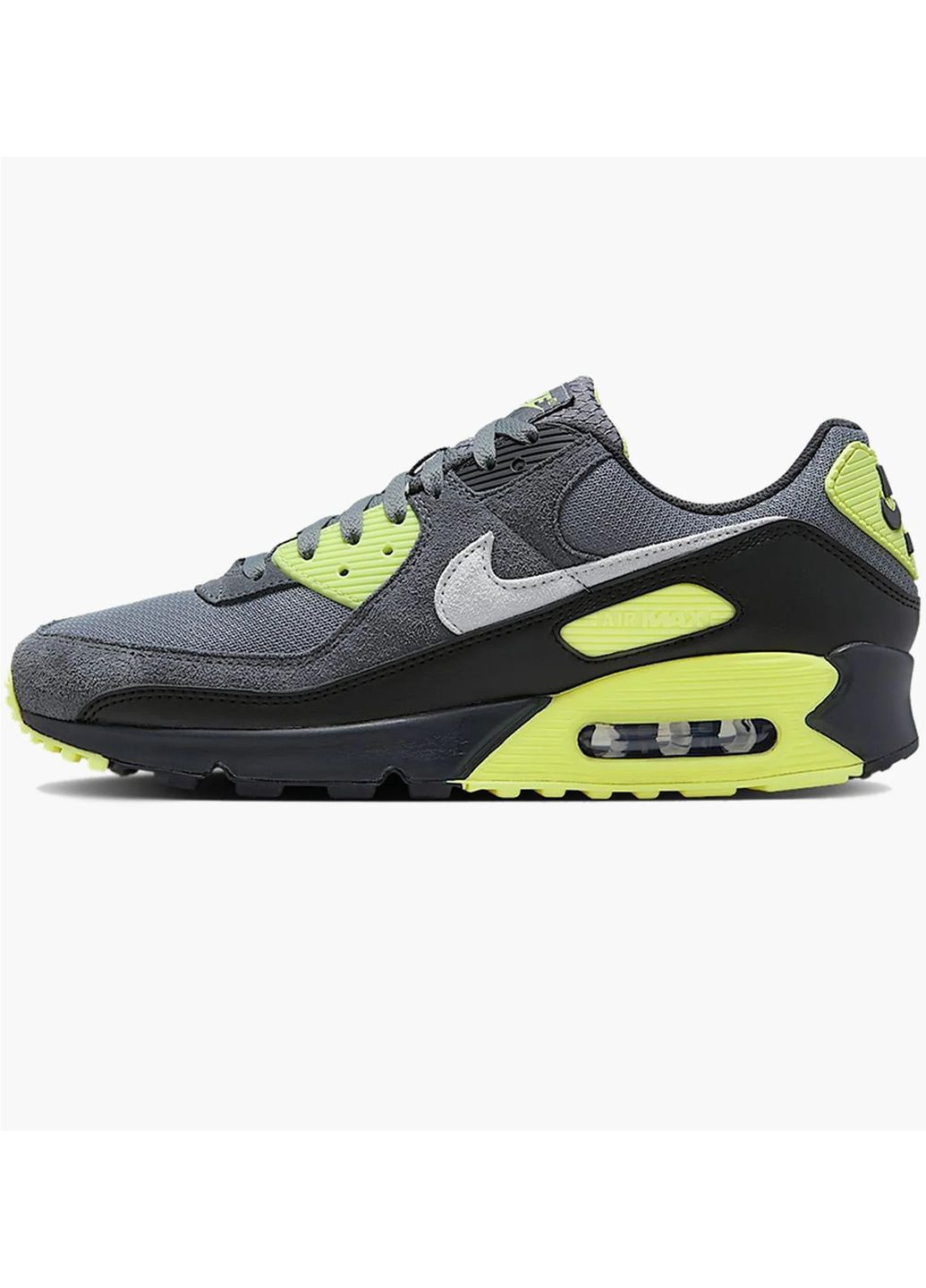 Сірі кросівки чоловічі air max 90 grey/green Nike