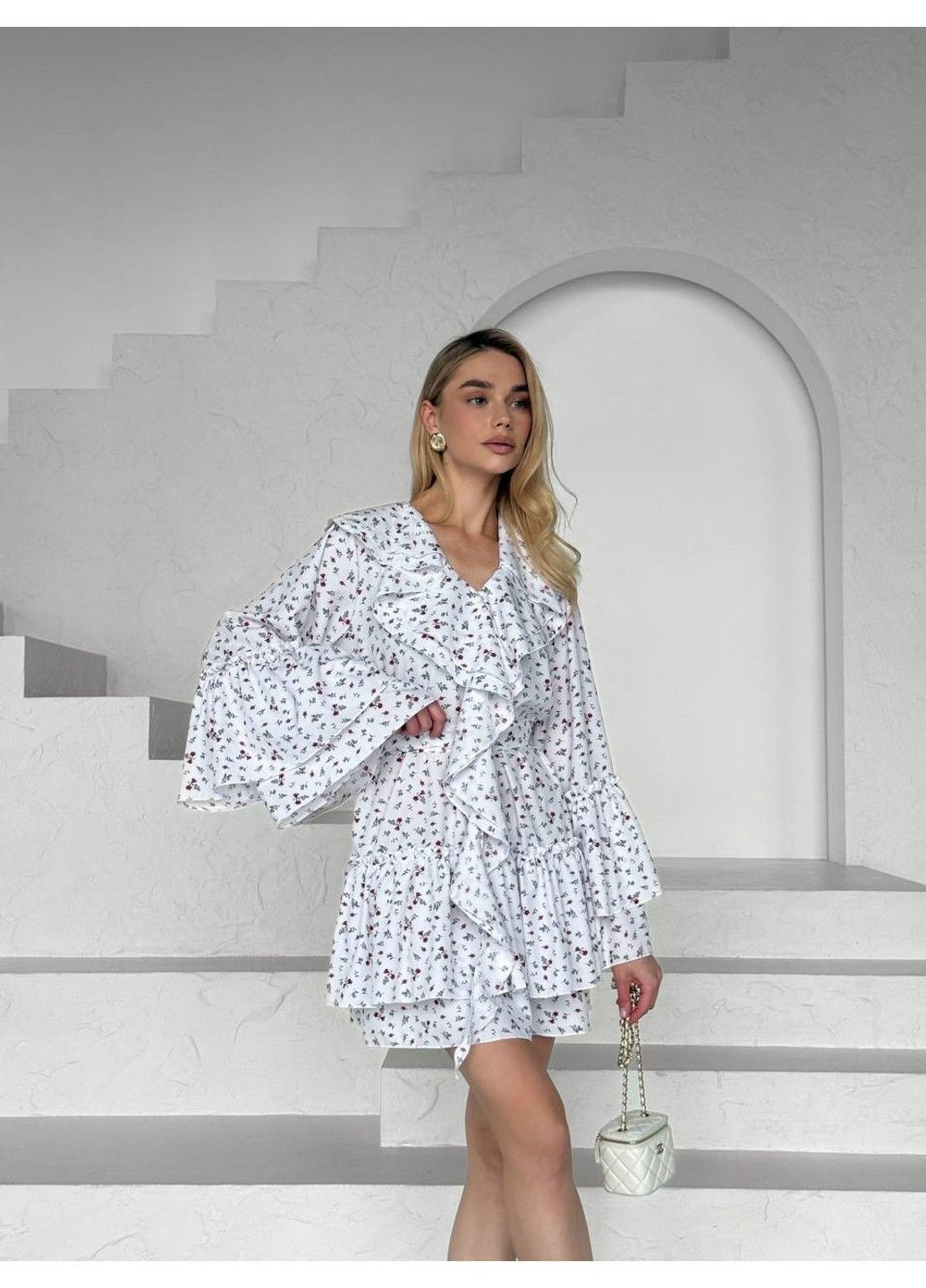 Белое женское платье в стиле бохо модель 2553\3 белый Україна