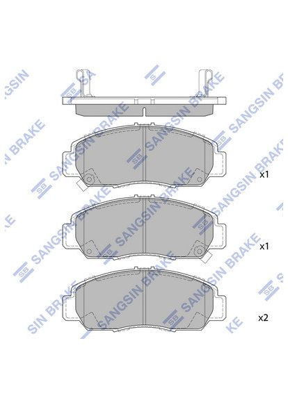 Колодки гальмівні дискові ПЕРЕДН HONDA CIVIC IX ЛІФТБЕК (FB) 1.8 2011.09-2016.12 HQ SP2012 HI-Q (362607114)