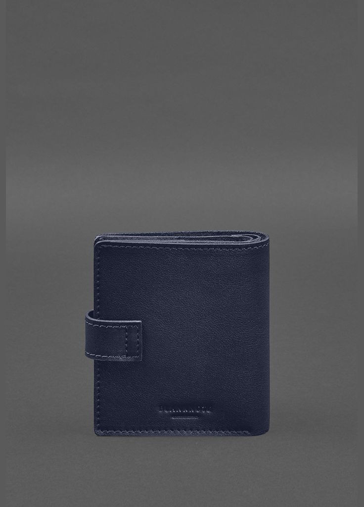 Кожаная обложка-портмоне для военного билета офицера запаса (широкий документ) Синий (A-028348) BlankNote (328961652)