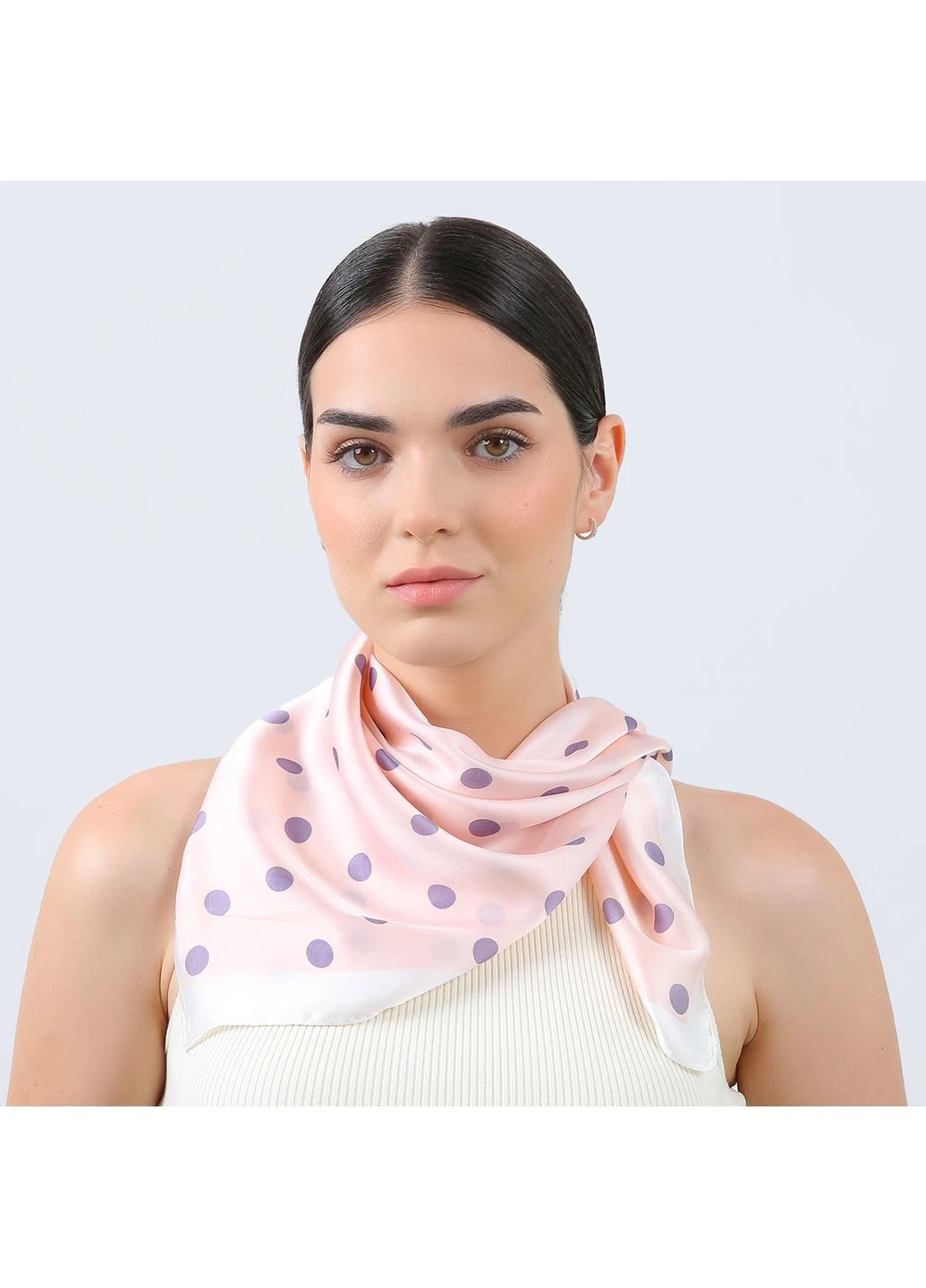 Платок женский с принтом атлас разноцветный АЙЛИН LuckyLOOK 015-507 (401733630)