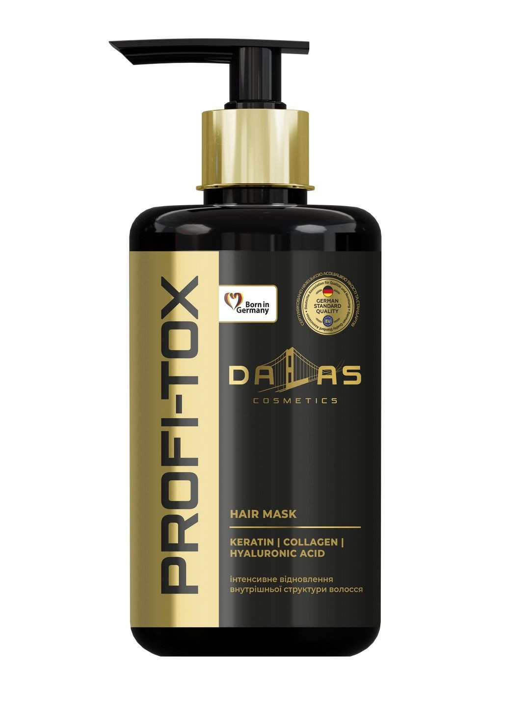 Маска для волосся з кератином, колагеном та гіалуроновою кислотою " PROFI-TOX", 900 мл DALAS (282843932)