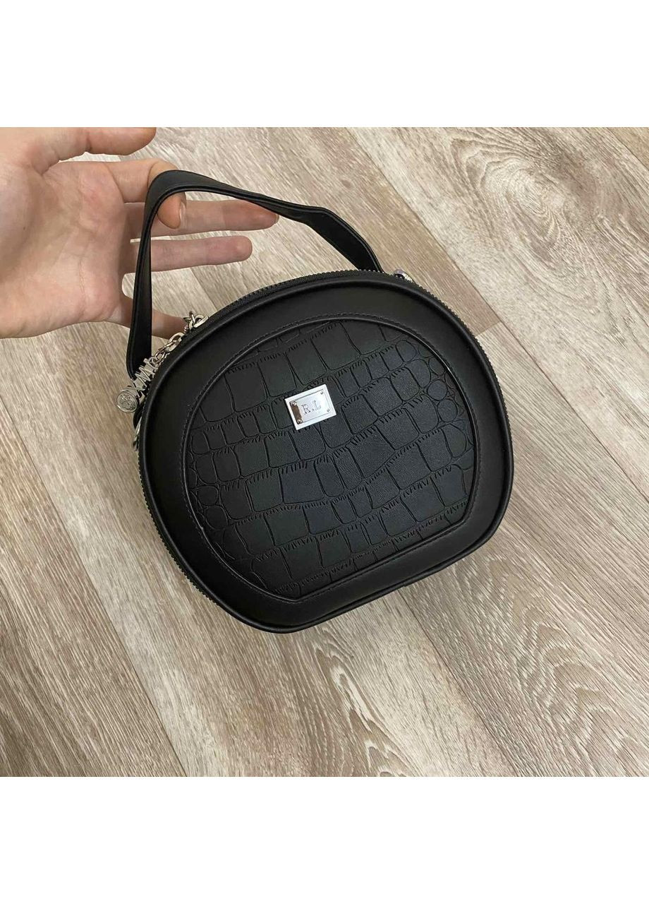 Сумка женская круглая с брелком фиолетовая на плечо экокожа ProDobro (363136184)