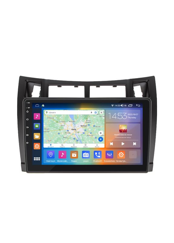 Штатна магнітола 9" для Toyota Yaris II Рестайлінг 2009-2012 4/64Gb CarPlay 4G Wi-Fi GPS Prime Тойо 5 шт. Lesko (336200575)