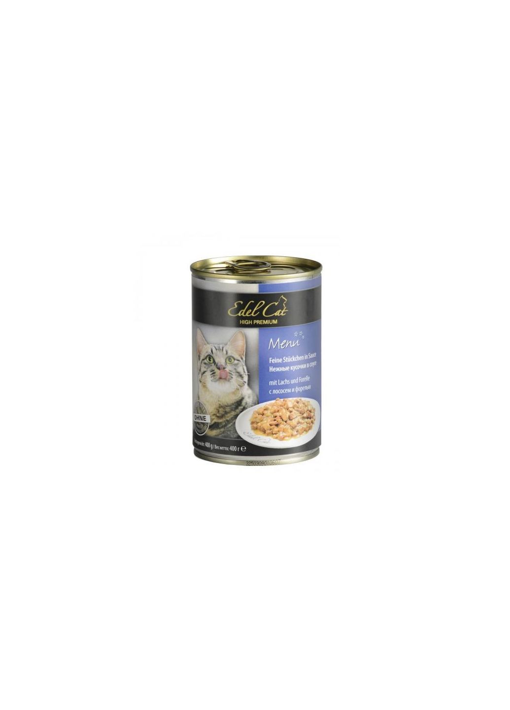 Влажный корм для кошек Cat 400 г, с лососем и форелью в соусе Edel (292114251)