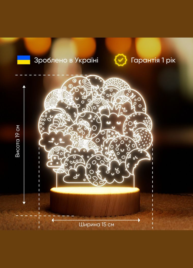 Светильник-ночник от USB "Лунокруг" Lampic (308250483)