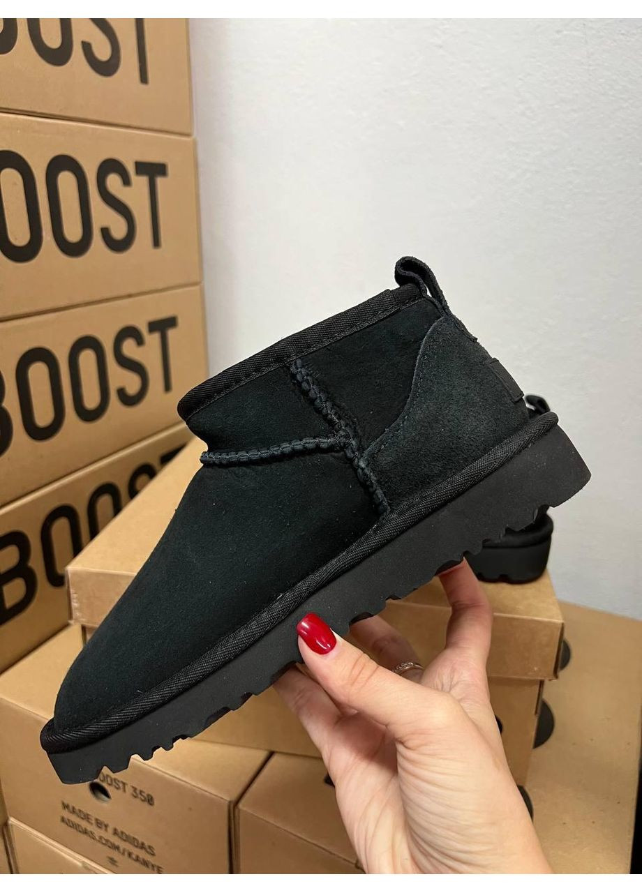 Уггі Чоловічі UGG Ultra Mini Black (Замша) (366197026)