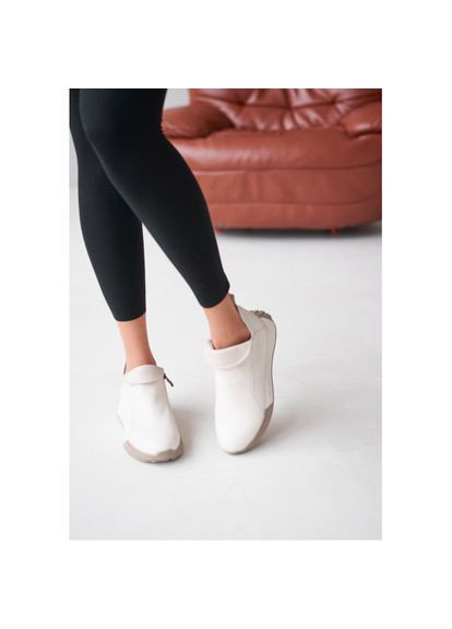 ботинки светло-бежевые весна/осень на байке натуральная кожа р.39 (17643b) Vm-Villomi