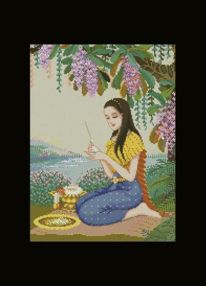 Набор для вышивки крестиком. Размер: Размер: 22*30 см Вышивальница Лоскуток (315362179)