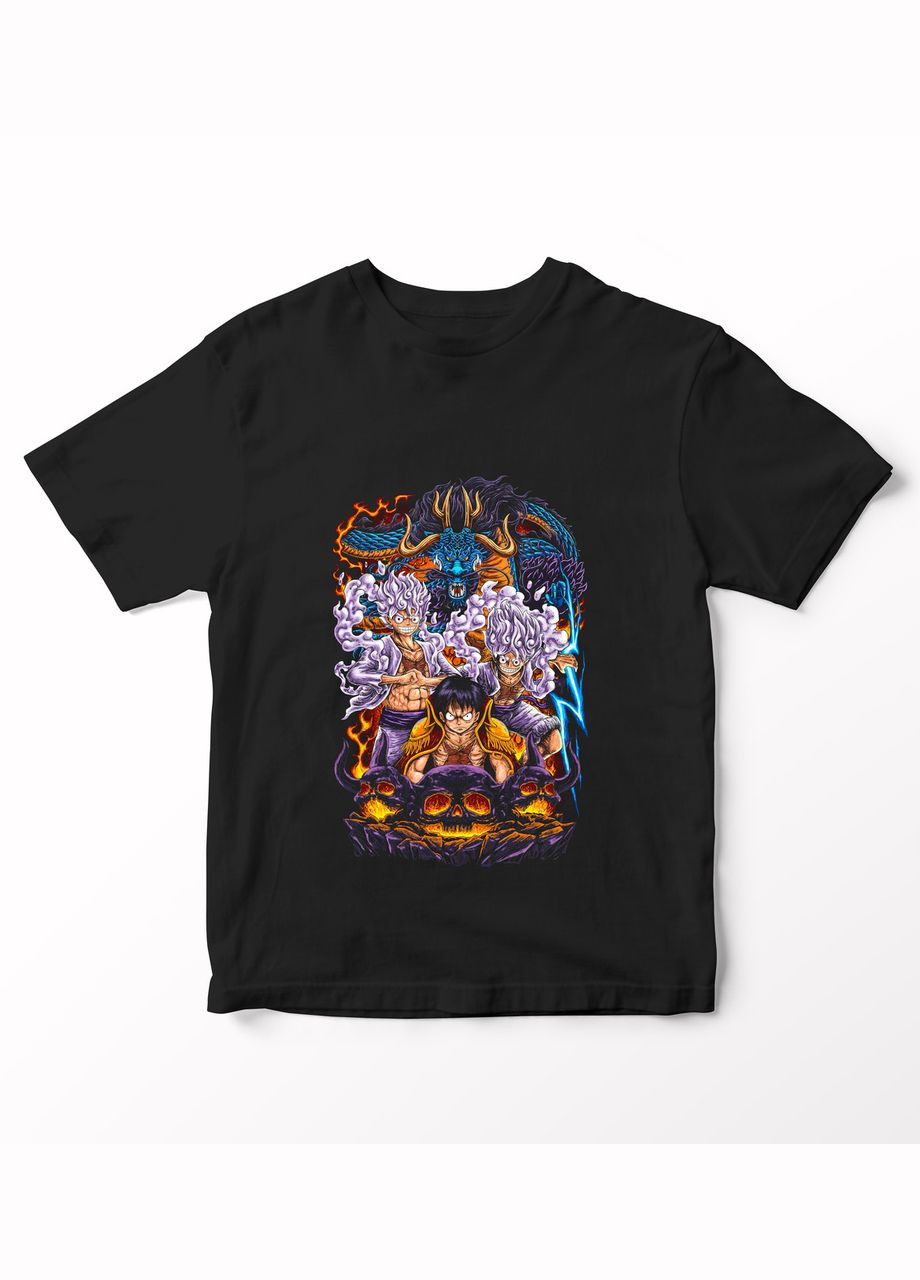 Чорна футболка з аніме принтом one piece - 24 No Brand