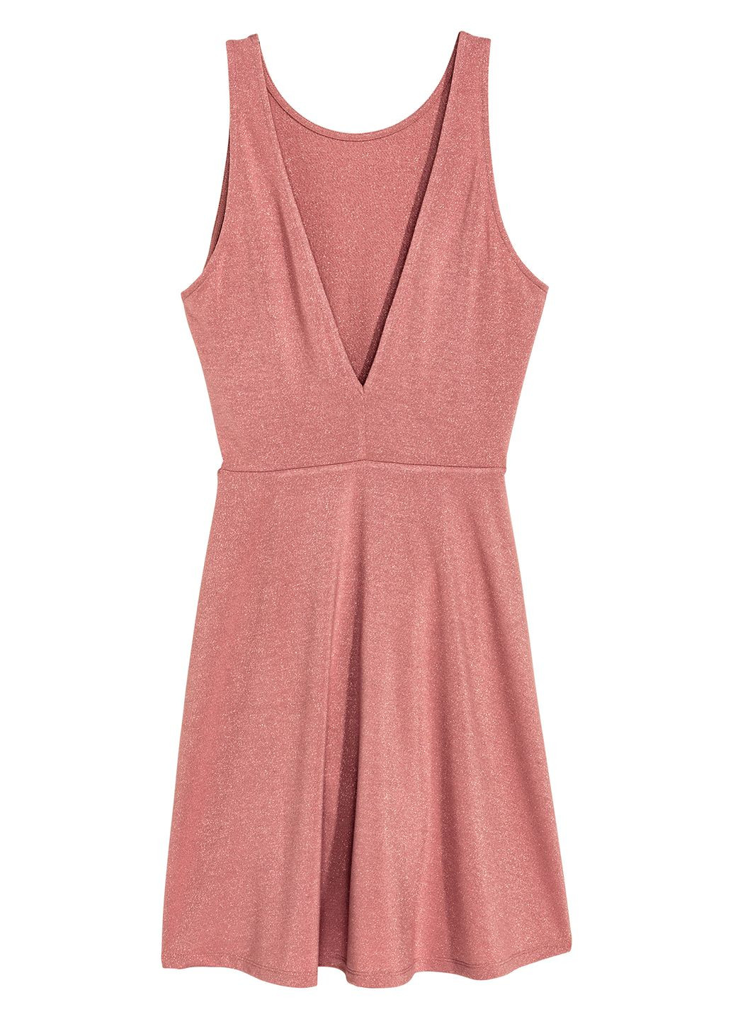 Рожева повсякденний, коктейльна, кежуал сукня з спідницею-сонце H&M однотонна