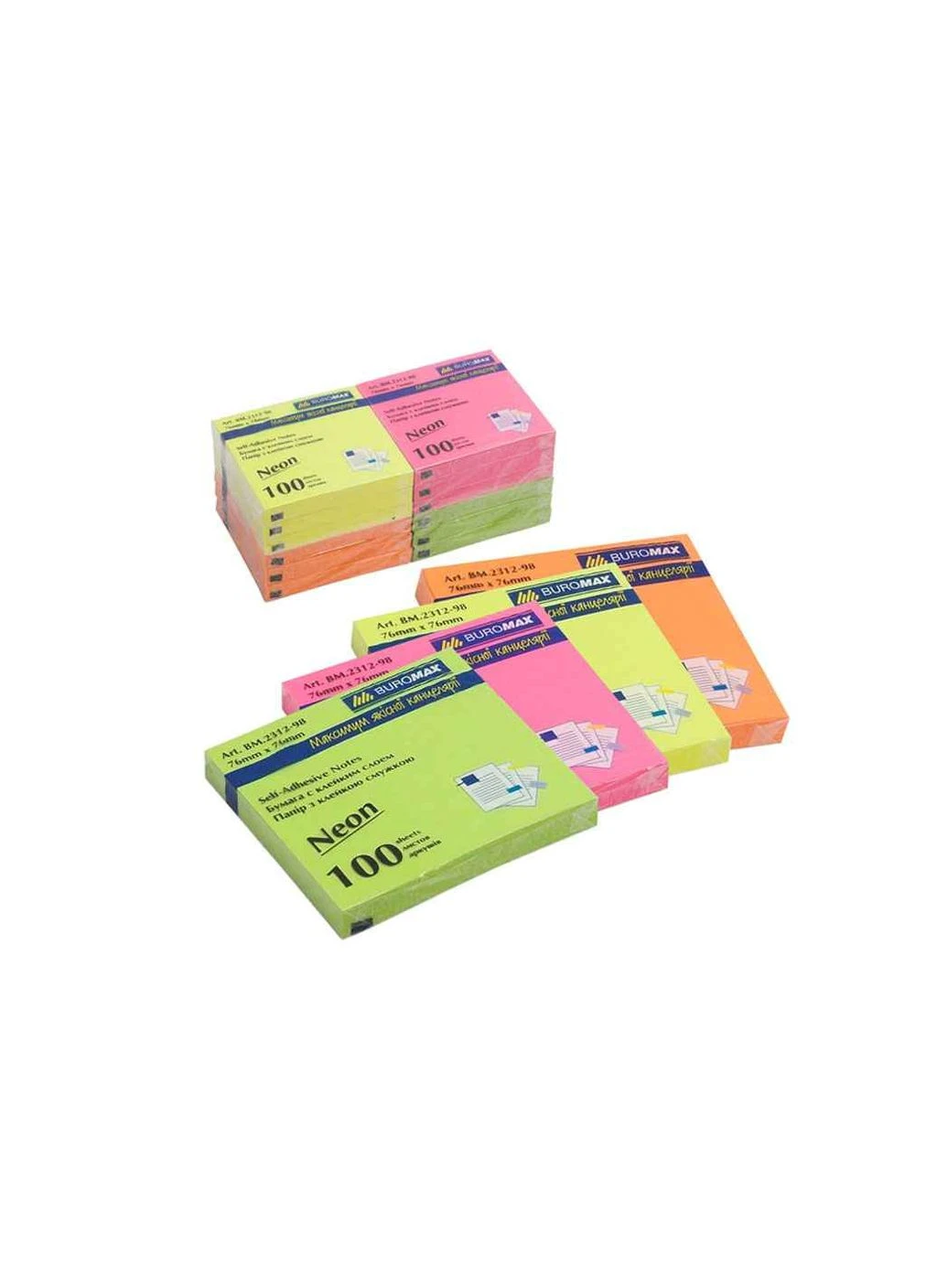 Блок бумаги для заметок 76х76мм, 100л BM.2312-10 ТМ BUROMAX No Brand (387536578)