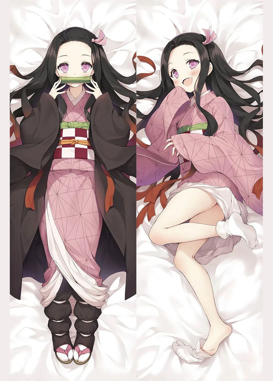 Подушка дакімакура двостороння Nezuko Kamado 3 - Kimetsu no Yaiba 100см No Brand (327842792)