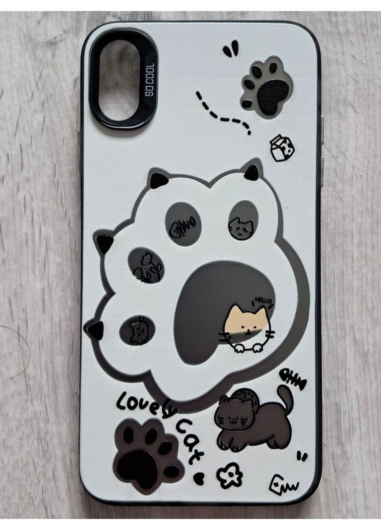 Чохол на XS Max силіконові борти акриловий бампер з котячою лапкою No Brand (360896753)