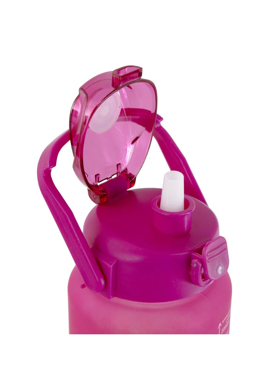 Набір спортивних пляшок 3 в 1 з розміткою 300ml/900ml/2000ml Magenta (3_05426) No Brand (395879780)