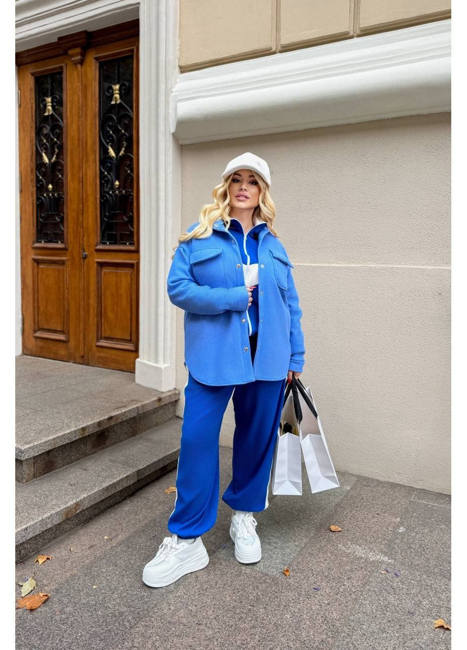 Голубой рубашка No Brand