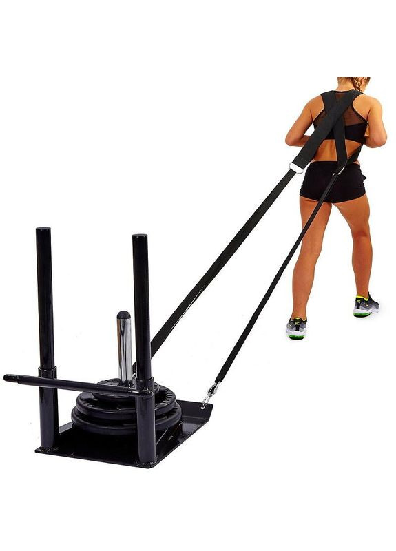 Сани тренировочные для кроссфита с ремнями в комплекте ECONOMY SLED QT1002A Zelart (332623099)