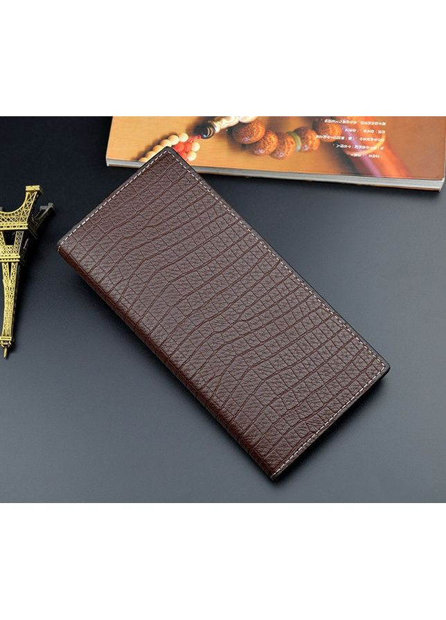 Мужской клатч портмоне с металлической фурнитурой экокожа в стиле рептилии светло-коричневый No Brand (351536834)