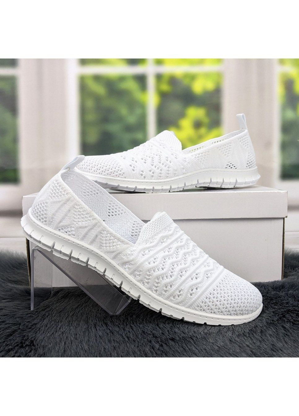 Белые мокасины женские текстильные Gipanis