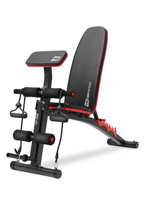 Набор Premium 38 кг со скамьей HS1035, штангой и гантелями. Hop-Sport (304266921)