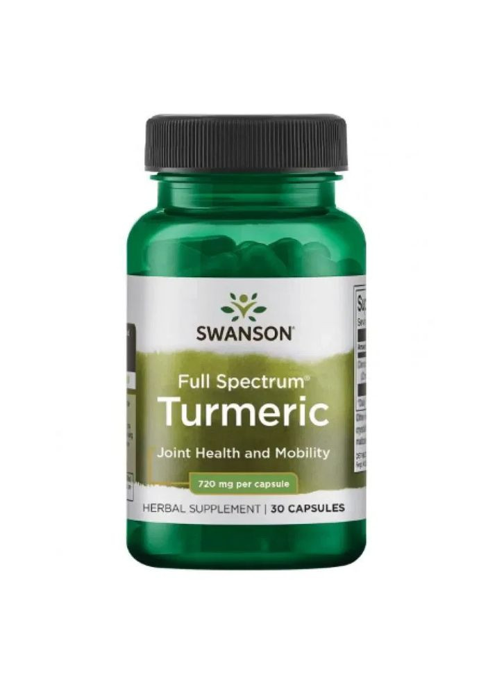 Куркума Turmeric 720 мг, 30 капсул Swanson (362971592)