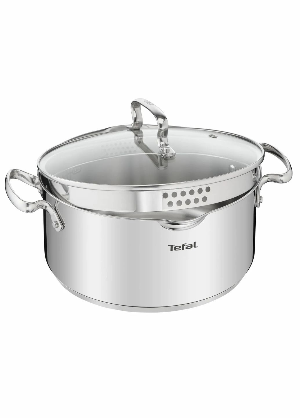 Кастрюля DUETTO+, 1.5л, с крышкой, нержавеющая сталь, стекло Tefal (330030725)