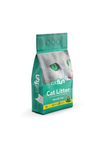Наполнитель бентонитовый для для кошачьих туалетов ароматом марсельского мыла 5 л Catfun (362617152)
