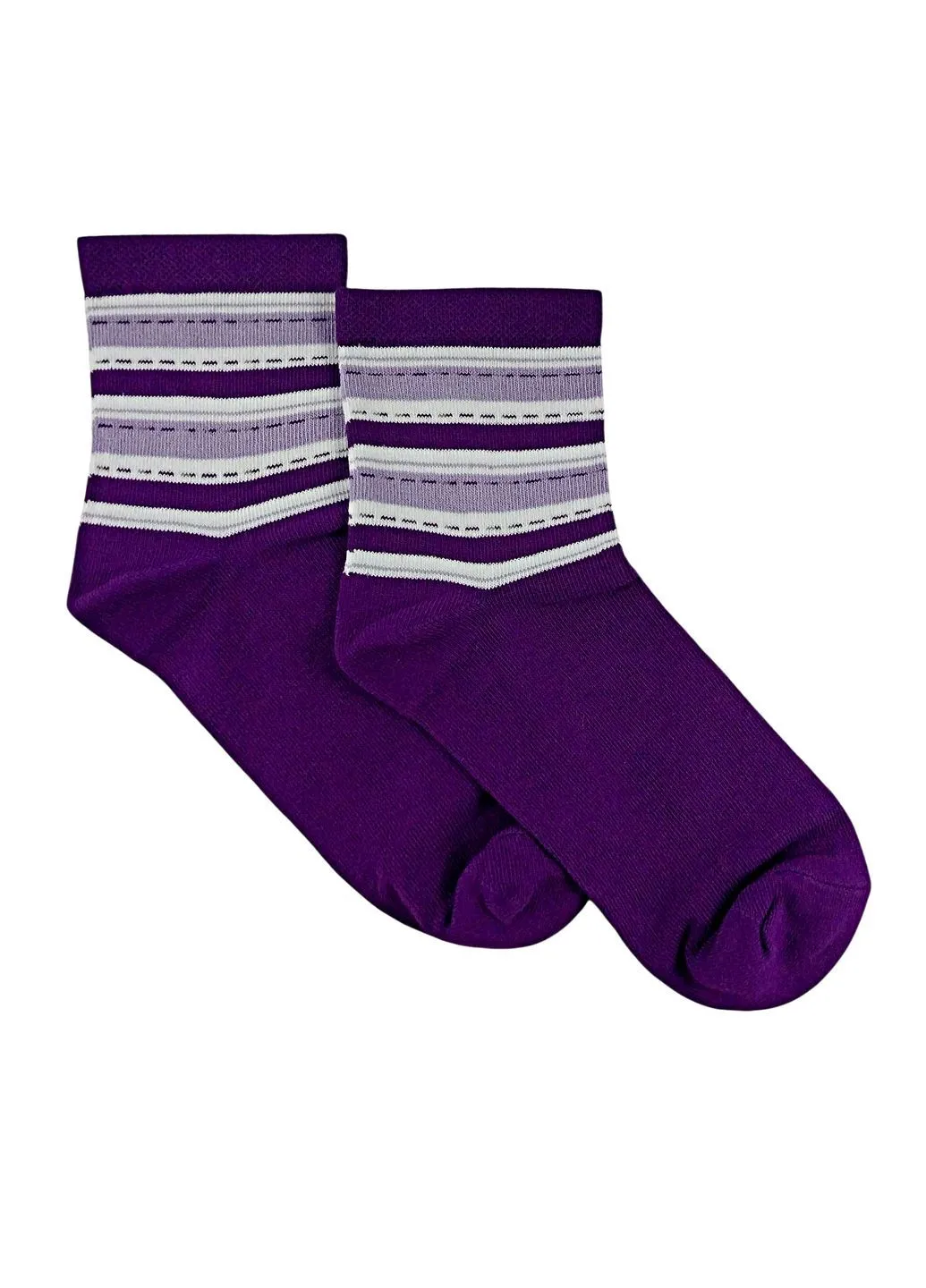 Фіолетові шкарпетки жіночі класичні преміум ps Premier Socks смужки (390080345)