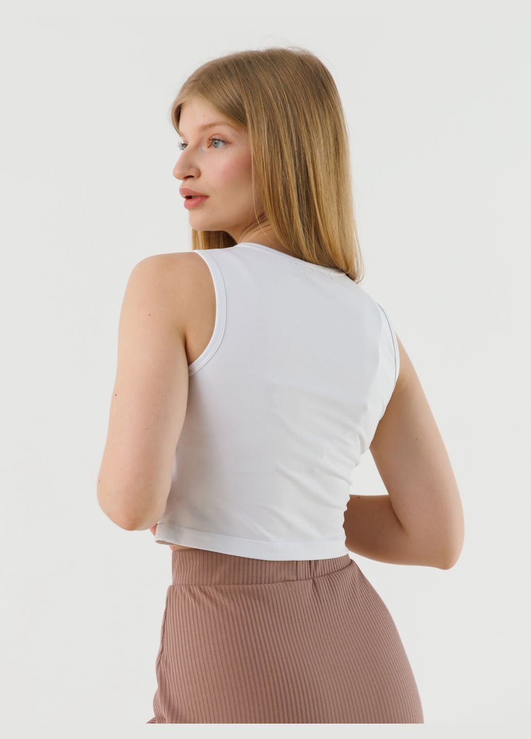 Топ однотонный женский WBC02380 Белый shop (2000990547927) LAWA (316009570)