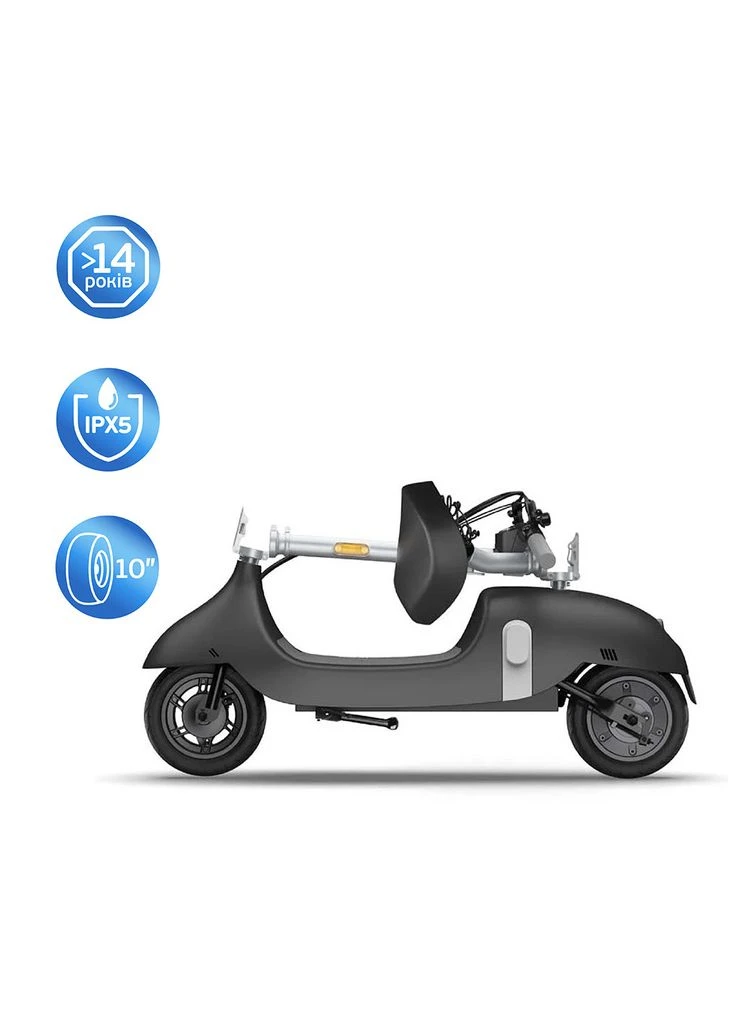 Электросамокат с сиденьем OKAI Ceetle PRO EA10C Black 10', 350(900)W, 25Km/h, 10.4Ah, 55Km, 20%, NFC, App, 29kg Sharp (395113786)