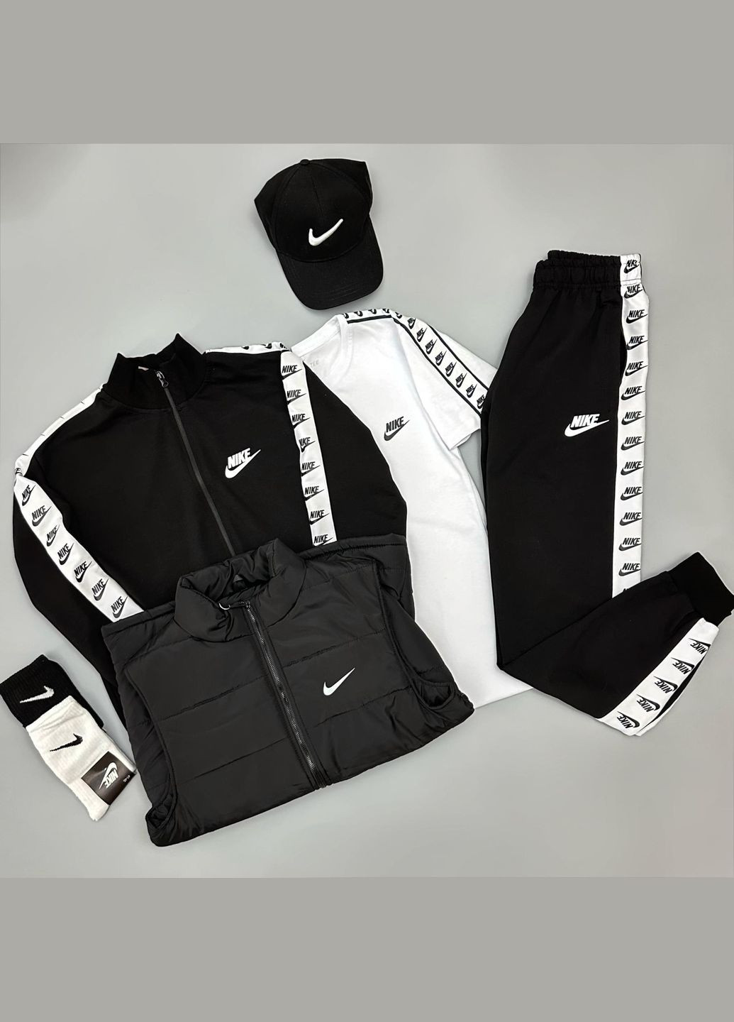 Мужской спортивный костюм 5в1 Nike черно-белый Freedom (335813989)